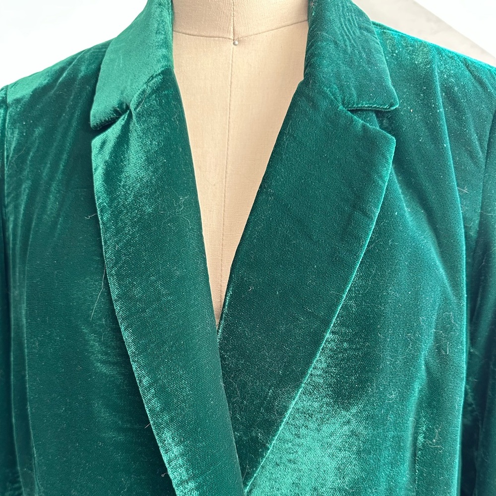 House of Harlow 1960 Forest Green Velvet Jacket